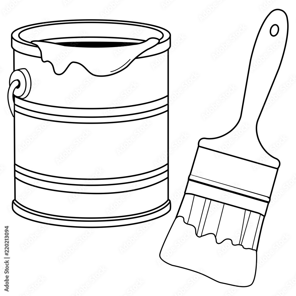 Paint Bucket Coloring Page