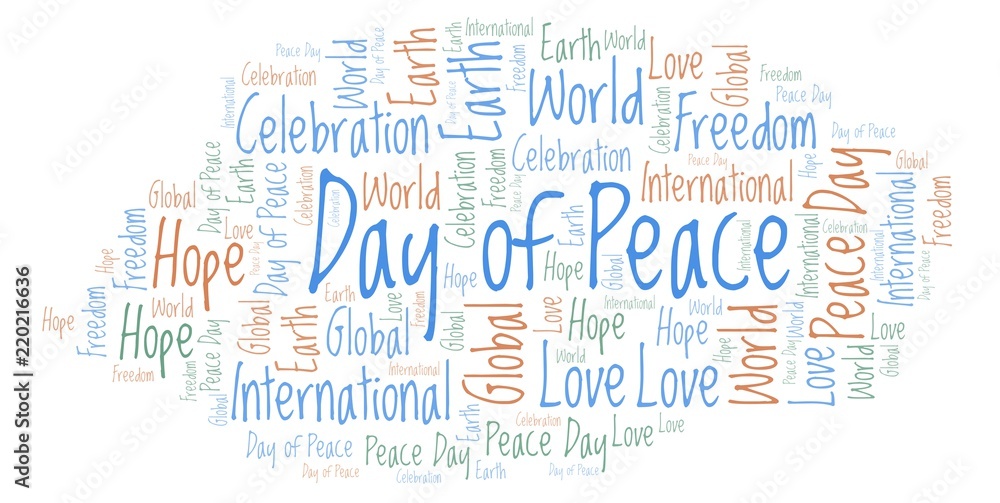 Fototapeta premium Day of Peace word cloud.