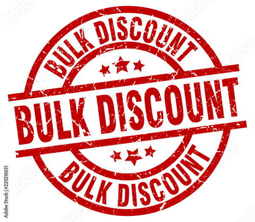 bulk discount round red grunge stamp
