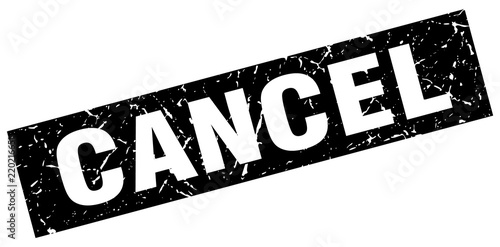 square grunge black cancel stamp