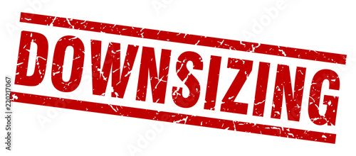 square grunge red downsizing stamp
