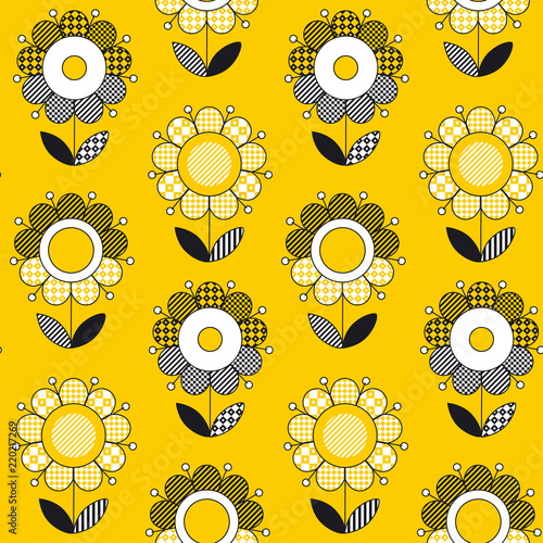 Simple yellow folk style fl...