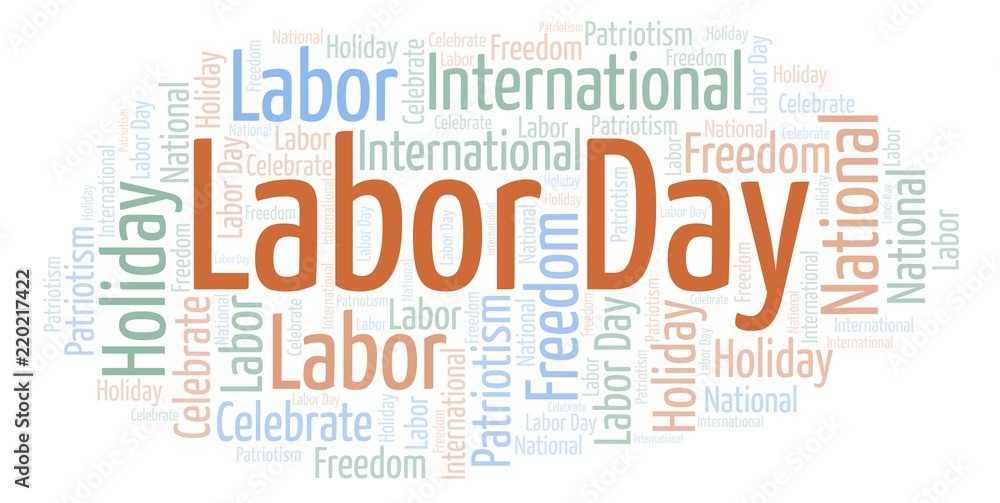 Obraz premium Labor Day word cloud.