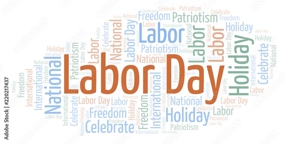 Obraz premium Labor Day word cloud.