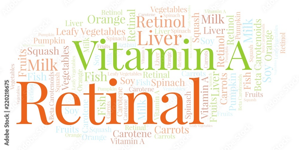 Obraz premium Retinal word cloud.