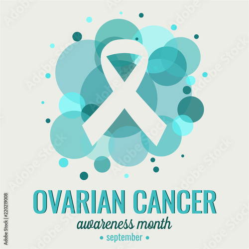 Ovarian Cancer awareness card or background. vector illustration.