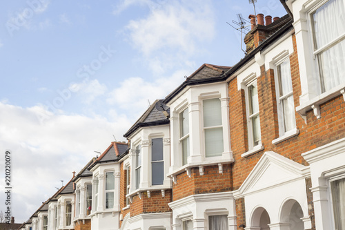 Photography Suburban Neighborhood Houses in a winter sunny day in West London, United Kingdom