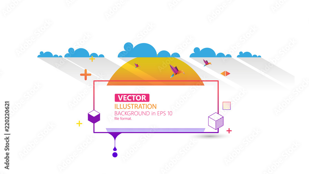 Fototapeta premium Cool Awsome Colorful Abstract Frame for Your Text.