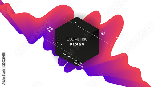 Abstract Fluid creative template, card, colorful covers. Geometric design, liquids, shapes. Trendy vector collection