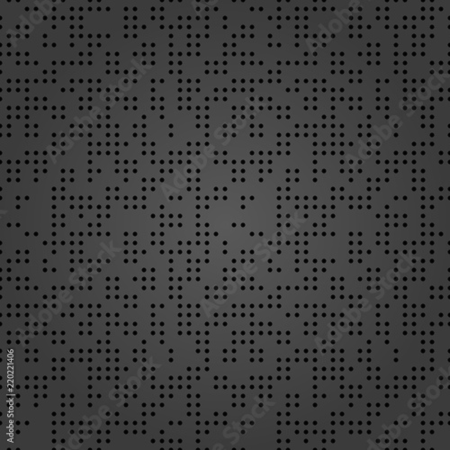 Seamless background with random elements. Abstract ornament. Dotted abstract dark pattern