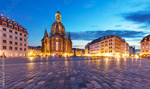 Frauenkirche and Neumarkt in Dresden, Germany photo