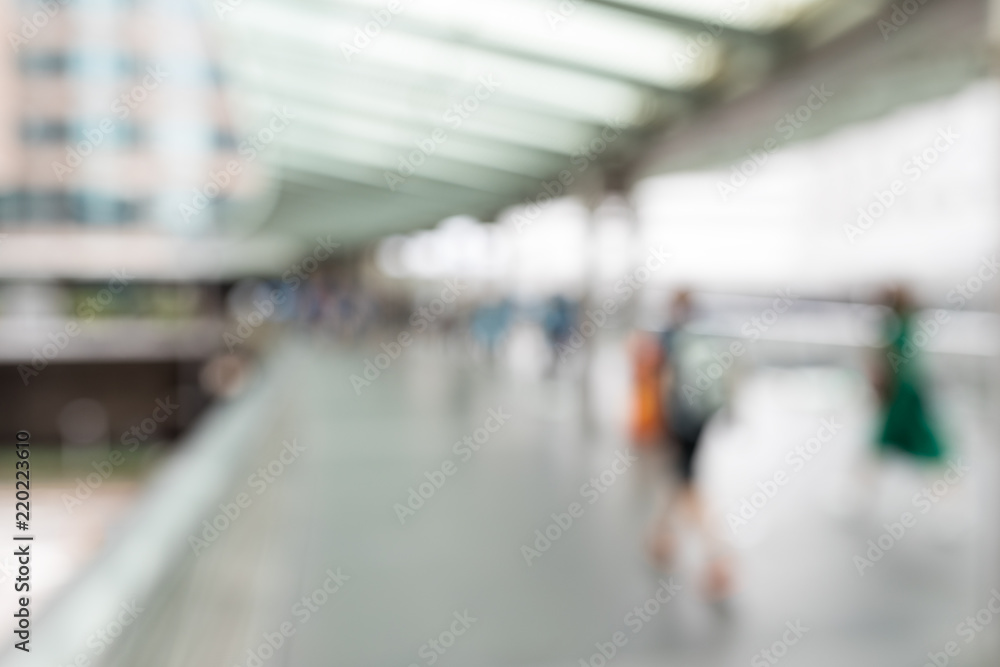 Fototapeta premium Bokeh view of commercial district background
