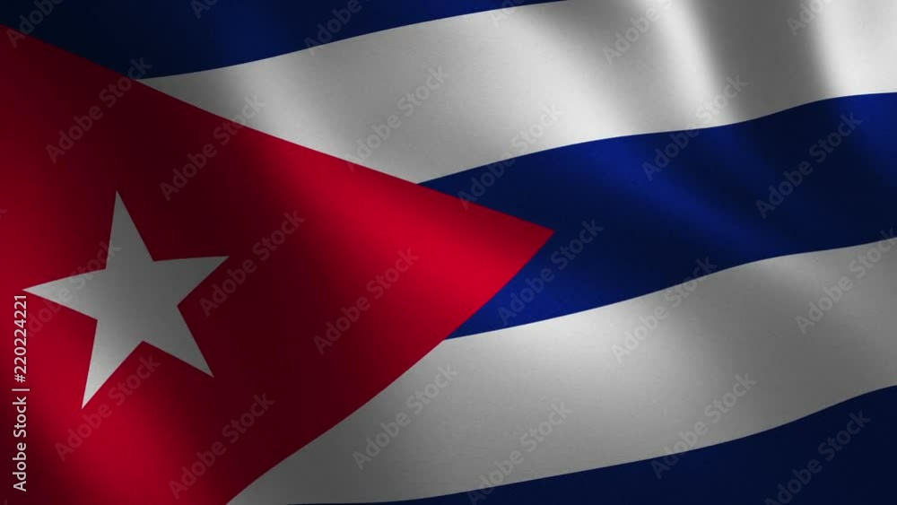 Cuba flag waving 3d. Abstract background. Loop animation. Cuba flag waving 3d. Abstract background. Loop animation.