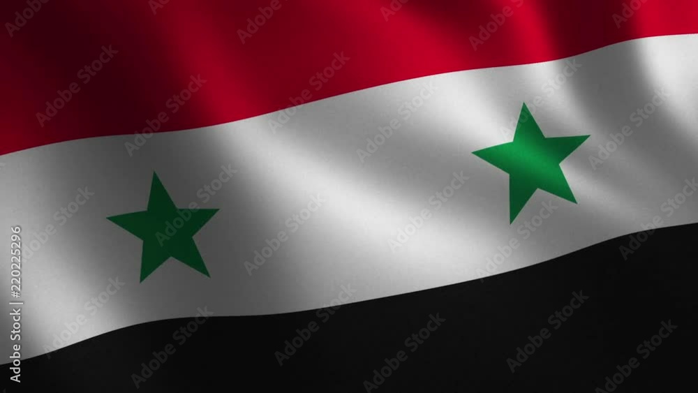 Syria flag waving 3d. Abstract background. Loop animation. Syria flag waving 3d. Abstract background. Loop animation.