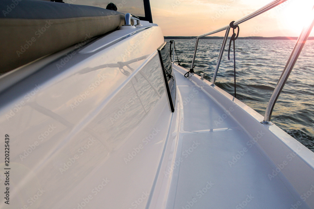 Fototapeta premium yacht trip by sea. concept of boat trips.