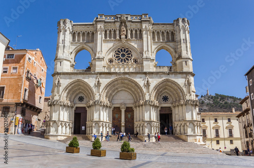 Frontal view of the cathedral of Cuenca, Spain