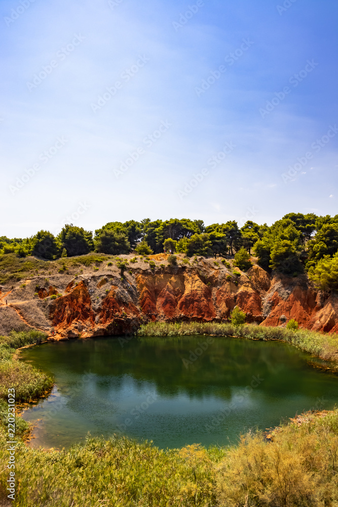 Quarry of bauxite in Otranto