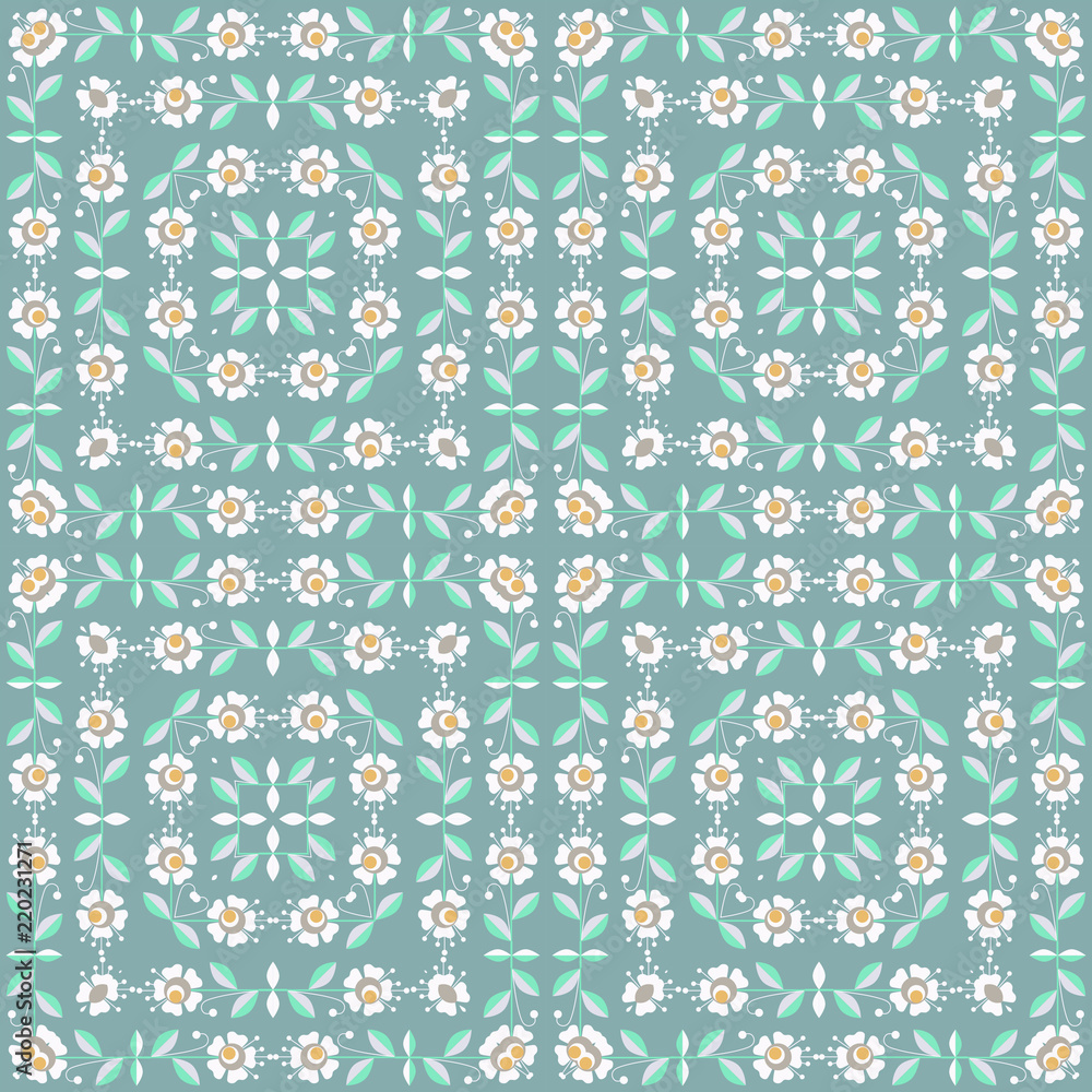 Seamless abstract cute cartoon flowers pattern Seamless abstract cute cartoon flowers pattern
