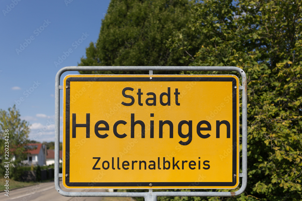 hechingen historic town germany city sign hechingen historic town germany city sign