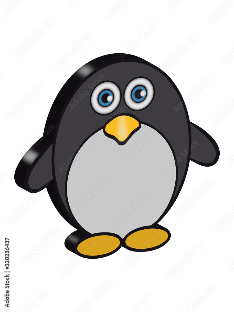 Obraz premium pinguin süss 3d