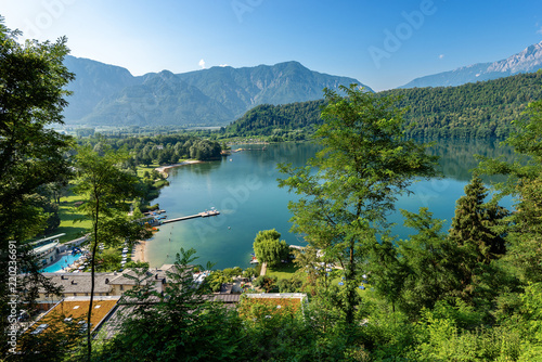 Fototapeta Naklejka Na Ścianę i Meble -  Lago di Levico (Lake), Levico Terme, Trentino Alto Adige, Italy 
