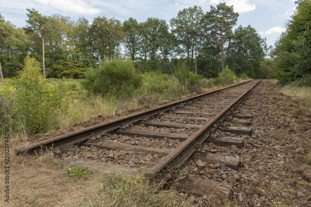 Old railway line Borkense Course in the Netherlands.