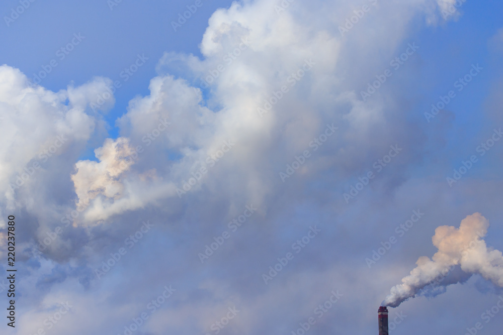 Smoke from the pipes of the factory Smoke from the pipes of the factory