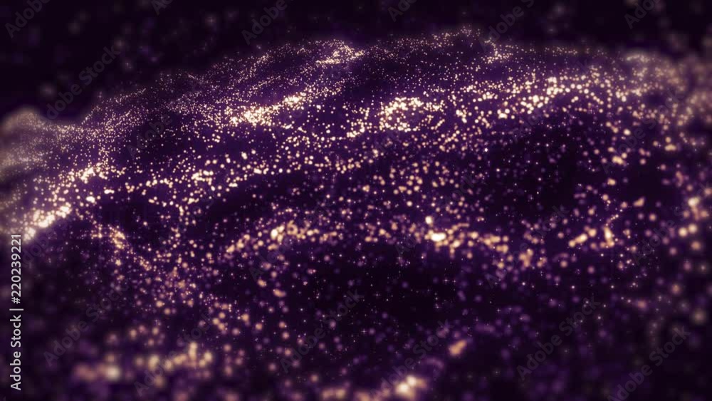 Space violet background with particles. Space lilac dust with stars on black background. Sunlight of beams and gloss of particles galaxies. Space violet background with particles. Space lilac dust with stars on black background. Sunlight of beams and gloss of particles galaxies.