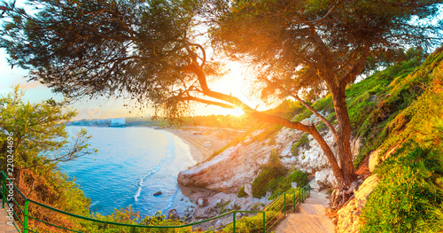 Bild auf Leinwand Salou. Spain. Sunny seascape.