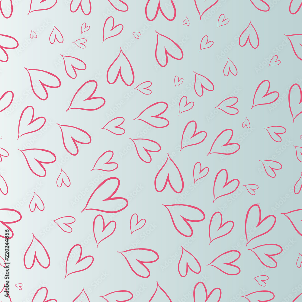 Abstract seamless heart pattern. Ink illustration.sweet colors Abstract seamless heart pattern. Ink illustration.sweet colors