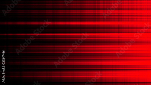 Blurred motion. Red horizontal neon glowing lines on black background. Abstract illustration with glowing blurred lights. Background with shining flares
