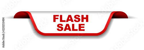 red and white banner flash sale