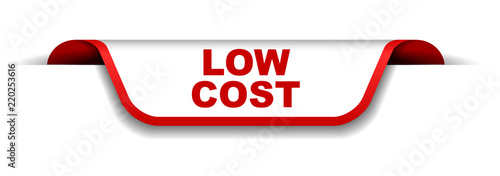 red and white banner low cost