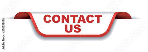 red and white banner contact us