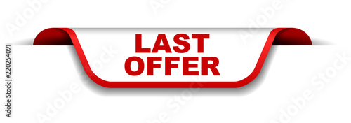 red and white banner last offer