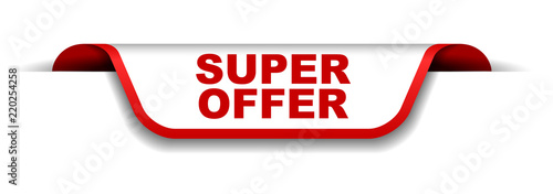 red and white banner super offer