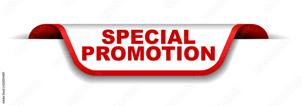 red and white banner special promotion red and white banner special promotion