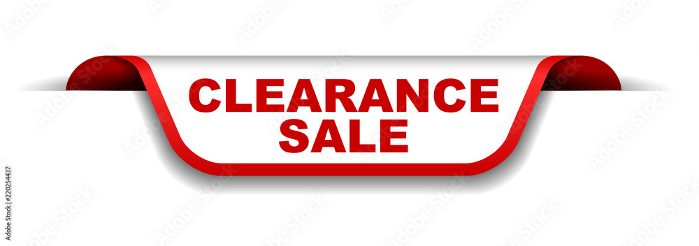 red and white banner clearance sale red and white banner clearance sale