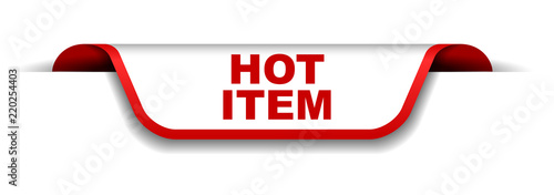 red and white banner hot item