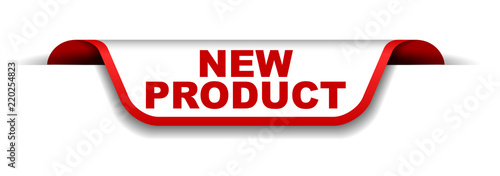 red and white banner new product