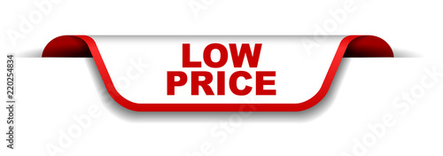 red and white banner low price