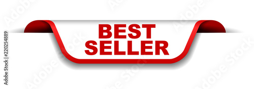 red and white banner best seller