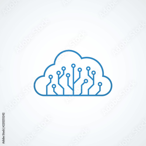 Cloud circuit board icon