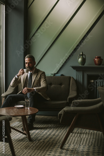 Handsome senior businessman...