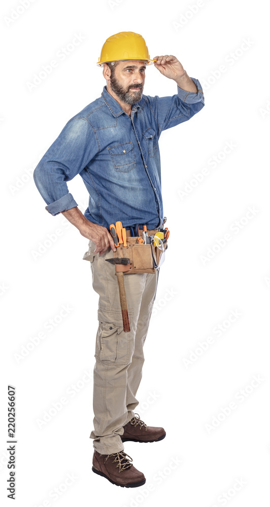 handyman isolated on white handyman isolated on white