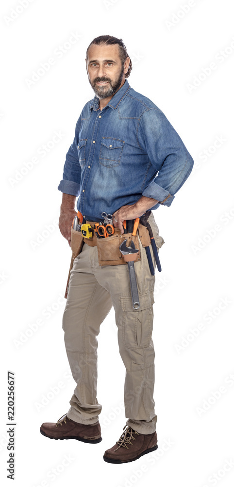 handyman isolated on white handyman isolated on white