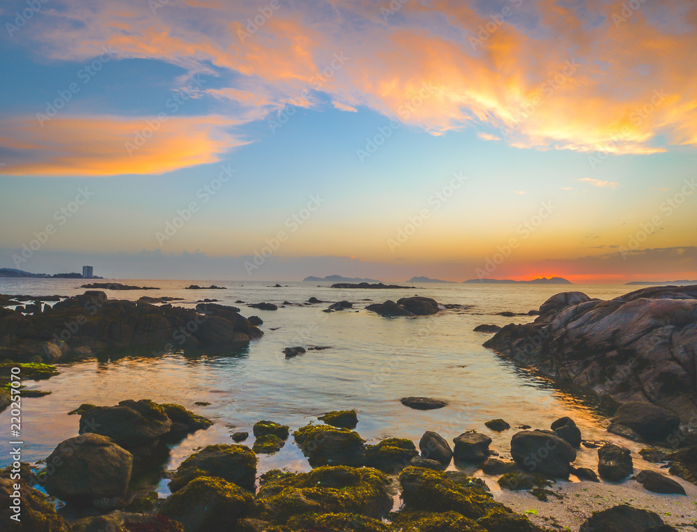 Fototapeta premium Samil Sunset - Vigo - Spain