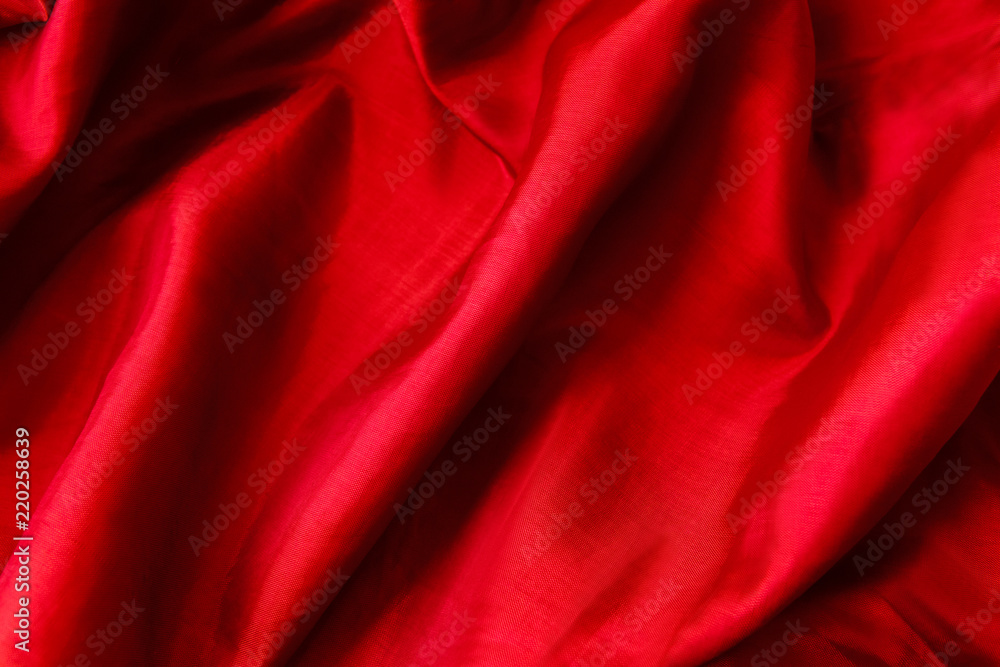 red fabric with folds background