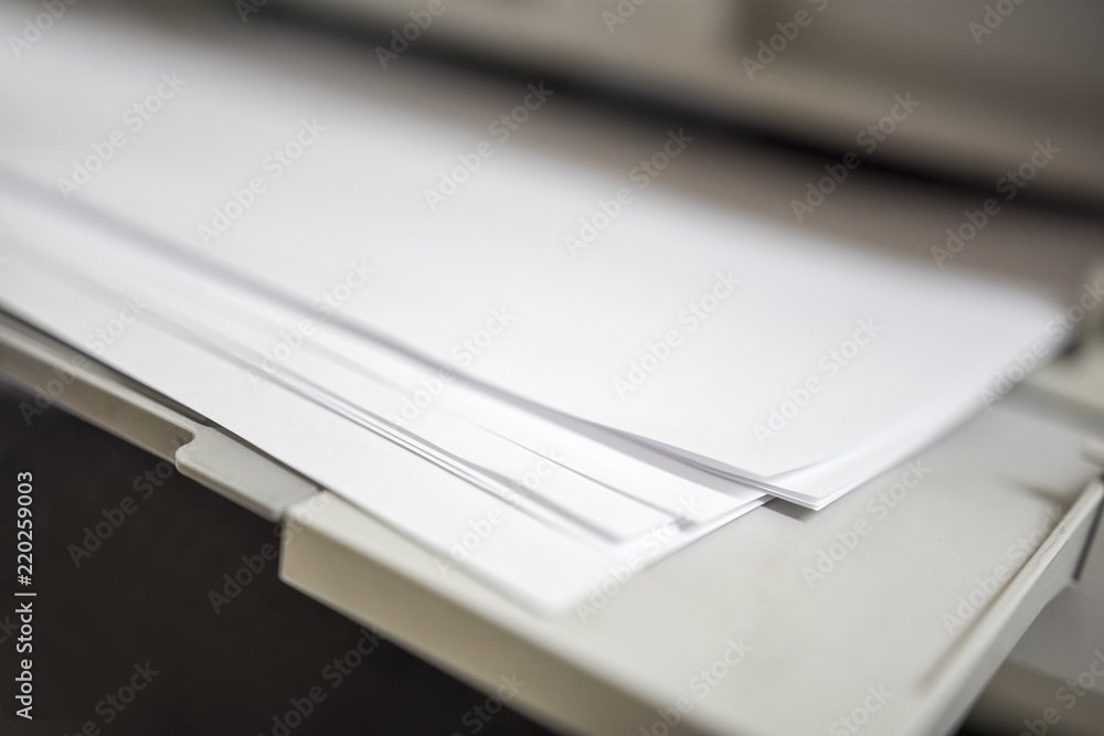 Print, copy and scan the business documents, focus on paper corner Print, copy and scan the business documents, focus on paper corner