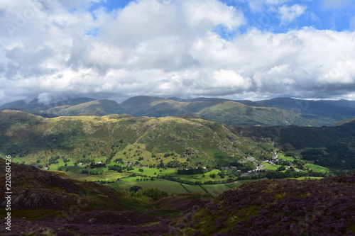 View of a valley in the Lake District